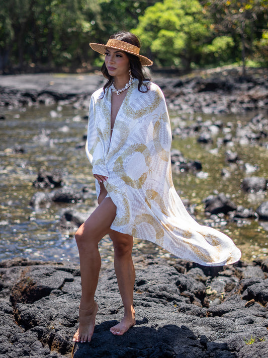 Pareo White Lei Hulu