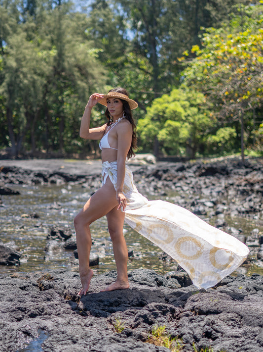 Pareo White Lei Hulu