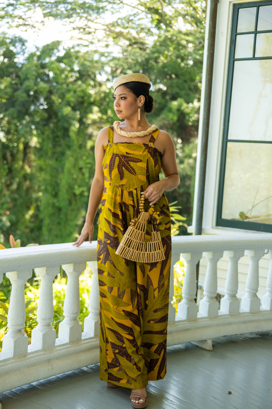 Starlye Overalls (With Bandeau) Lauaʻe Brown/Mustard