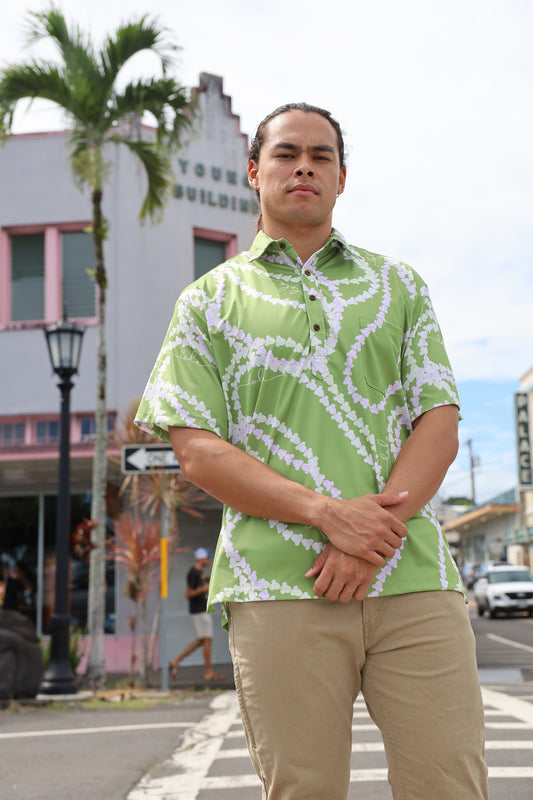 Menʻs Aloha Shirt Dri Fit