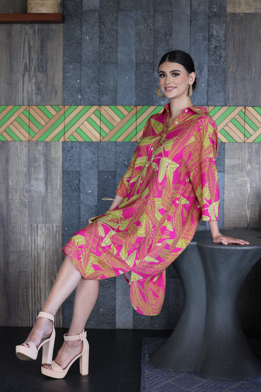 Lei Aloha Dress Uluhe Fern Pink
