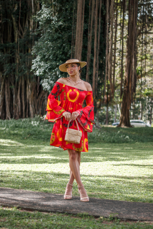 Dale Dress Lei Hulu Red