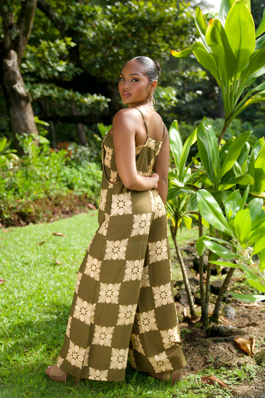 Bella Jumper with Tube Top Bandeau Olive Ulu Quilt