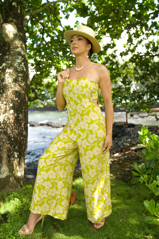 Bella Jumper with Tube Top Bandeau Lime Green Puakenikeni