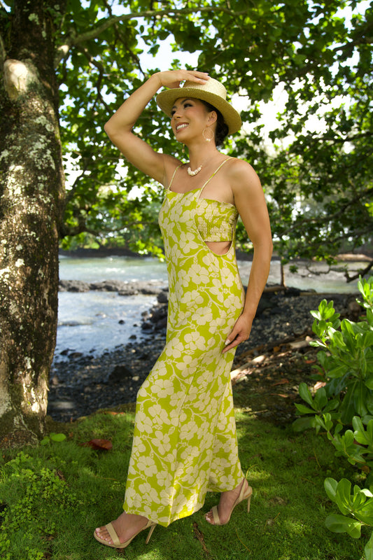Bella Jumper with Tube Top Bandeau Lime Green Puakenikeni