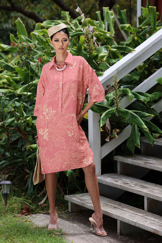 Lei Aloha Dress Blush Pink Kukui