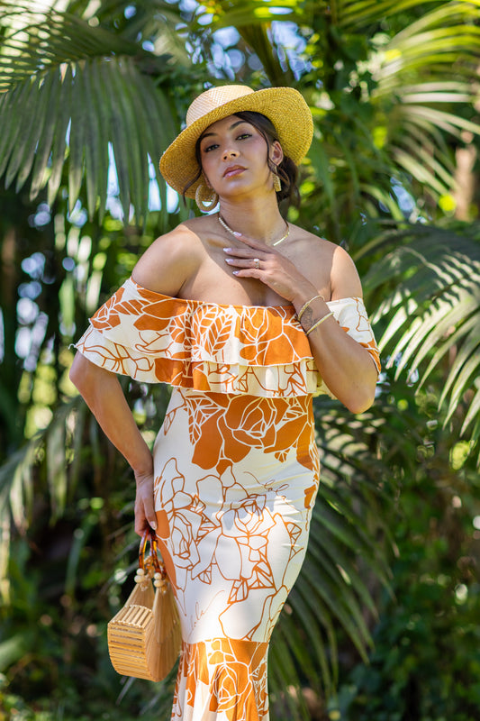 Peggy's Long Dress Chestnut Kiele