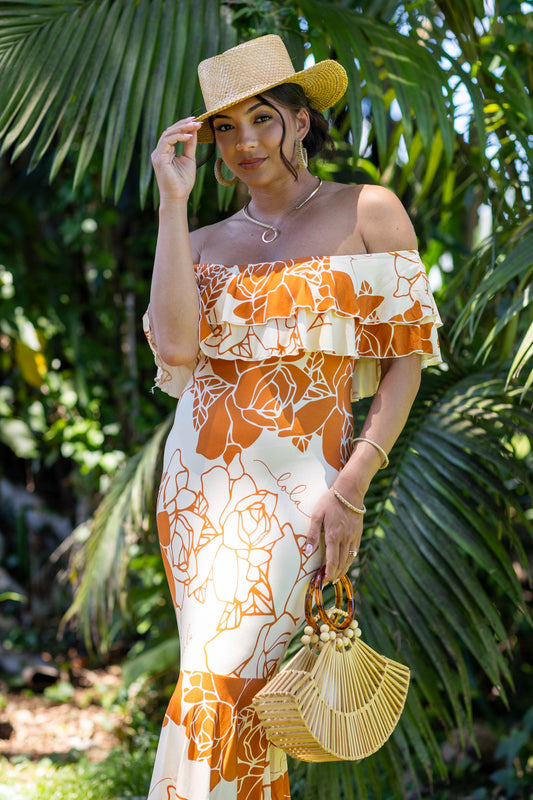 Peggy's Long Dress Chestnut Kiele